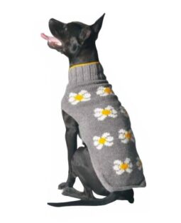 Chilly Dog Girly Grey Daisy Lg