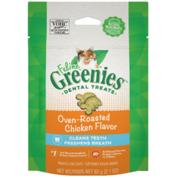 Feline Greenies Dental Treat Oven-Roasted Chicken 2.1oz