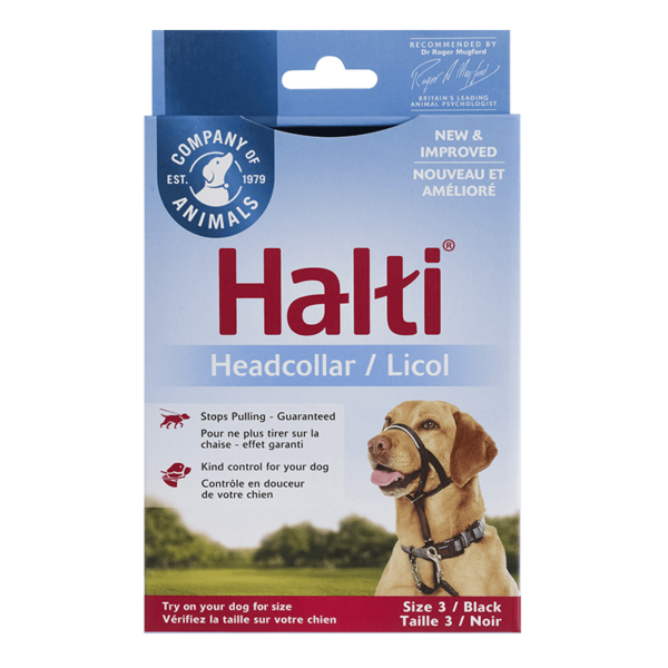 Company of Animals Halti Headcollar Black