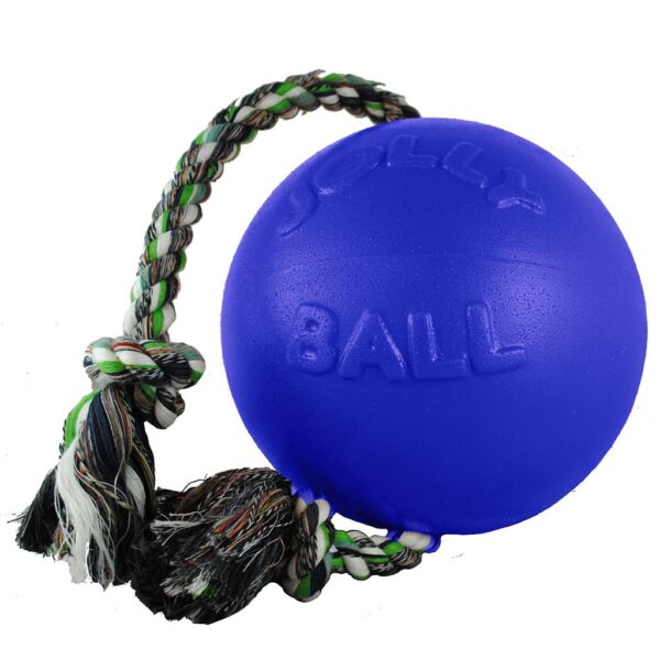 Romp N Roll Ball with Rope Blue 8"