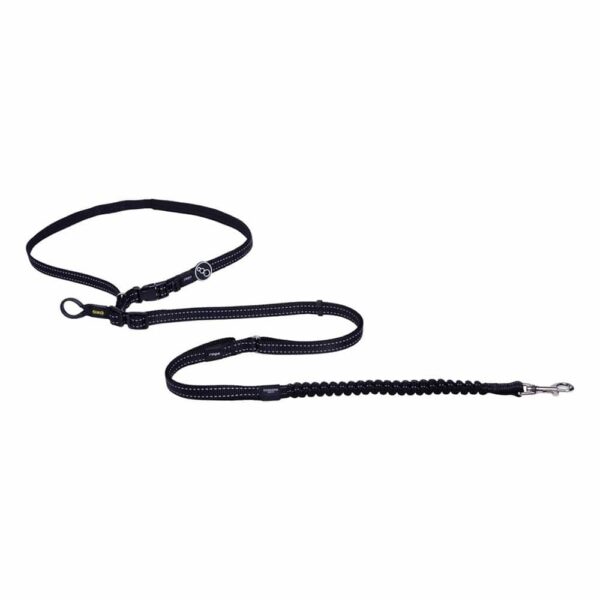 Rogz Utility Hands Free Lead Large 3/4in x 4.9ft -7.2ft Black